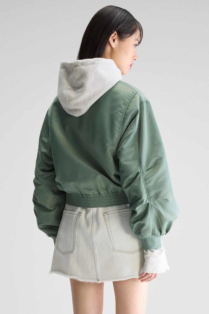 Bellerose Blouson Bomber Vert Pour Femmes