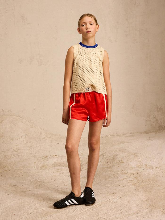 Bellerose Boxer En Satin Rouge Pour Filles