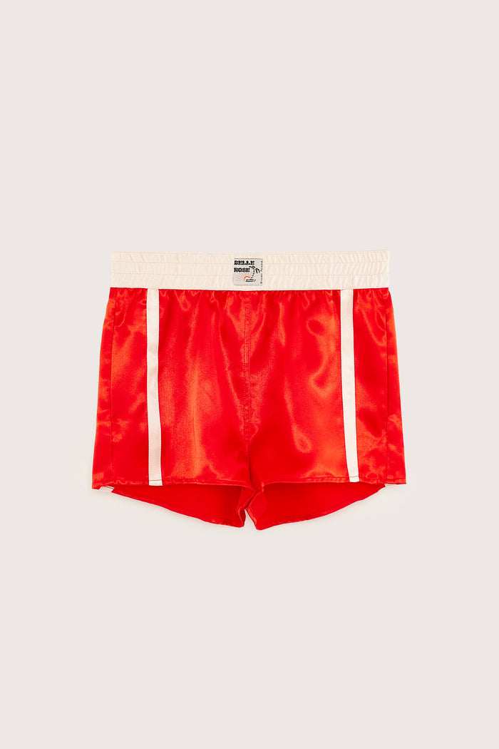 Bellerose Boxer En Satin Rouge Pour Filles