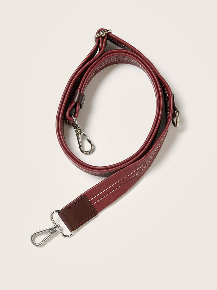 Bellerose Bracelet En Cuir Bordeaux Pour Femmes