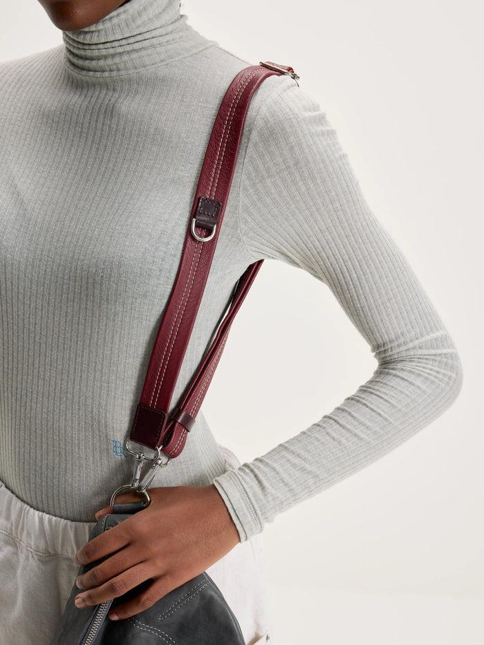 Bellerose Bracelet En Cuir Bordeaux Pour Femmes