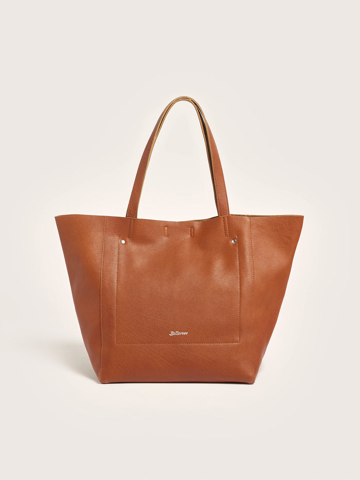 Bellerose Cabas En Cuir Cognac Pour Femmes