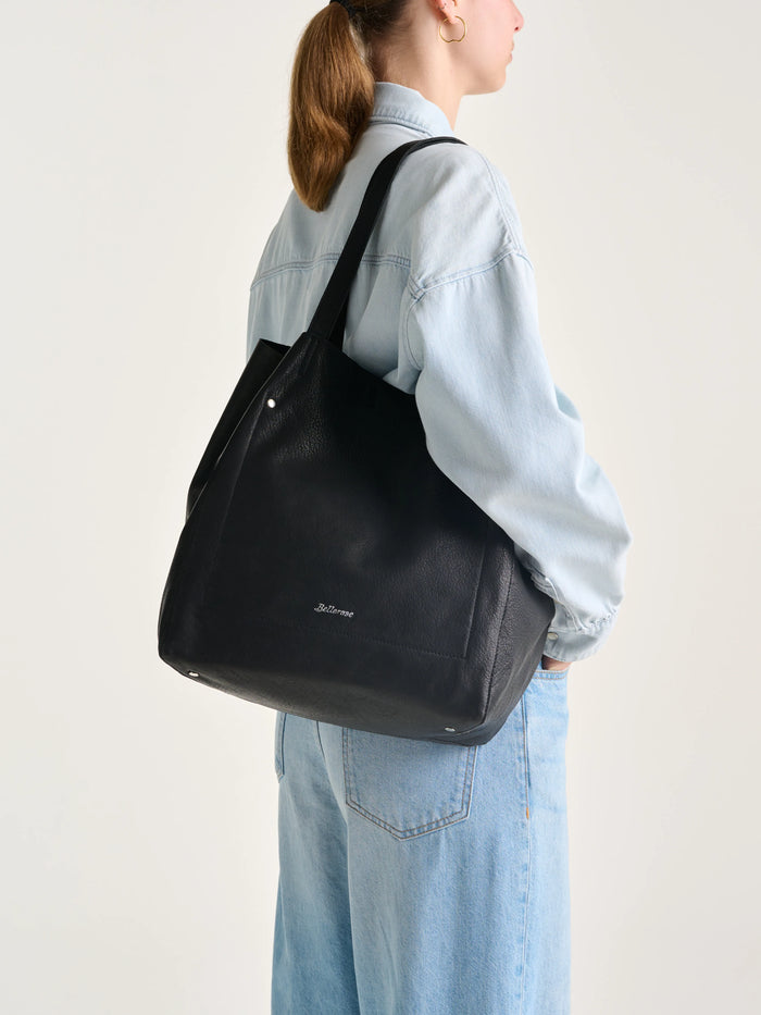Bellerose Cabas En Cuir Noir Pour Femmes