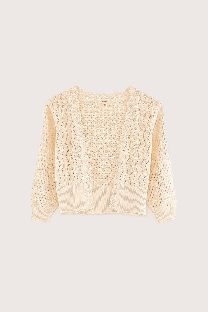 Bellerose Cardigan à Col V écru Pour Filles