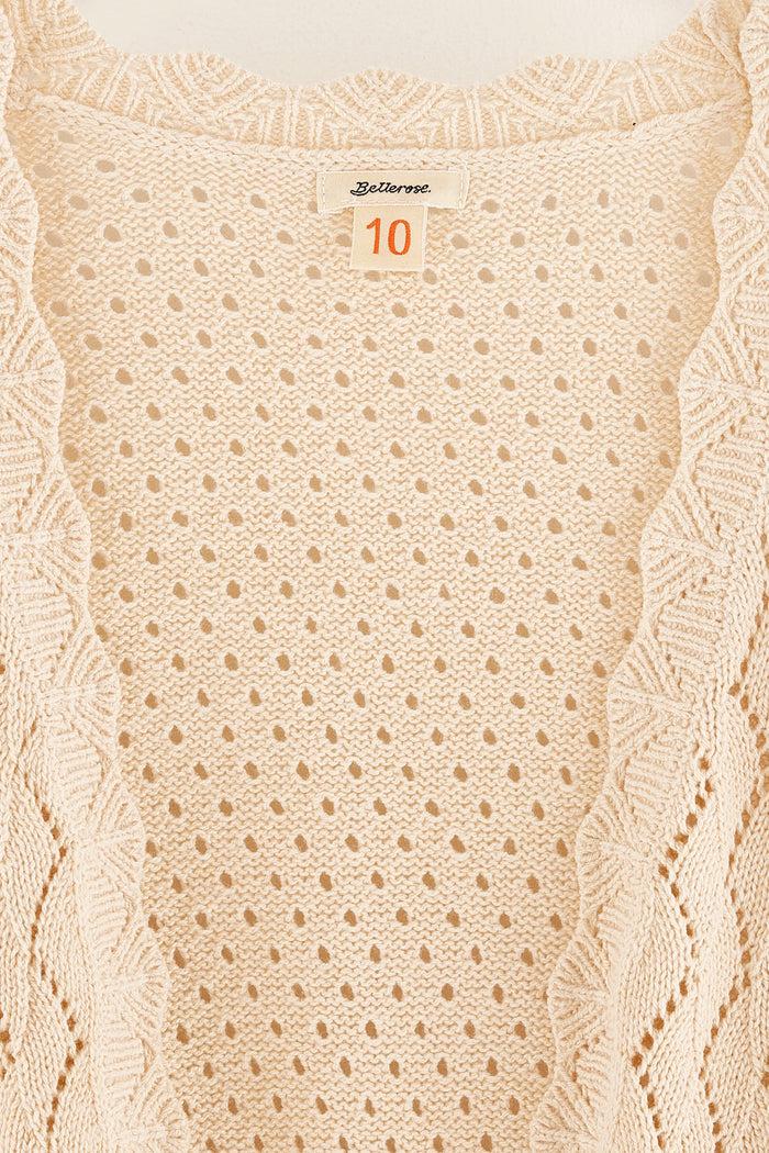 Bellerose Cardigan à Col V écru Pour Filles
