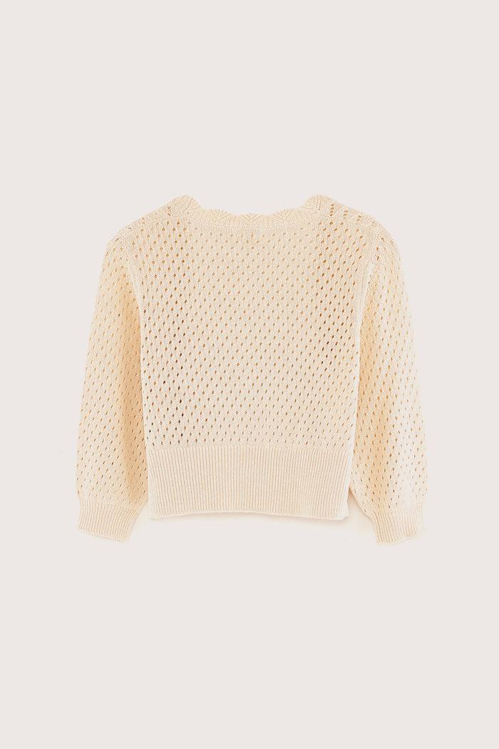 Bellerose Cardigan à Col V écru Pour Filles