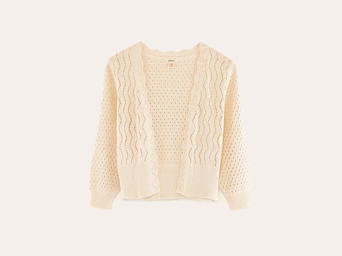 Bellerose Cardigan à col V écru pour filles