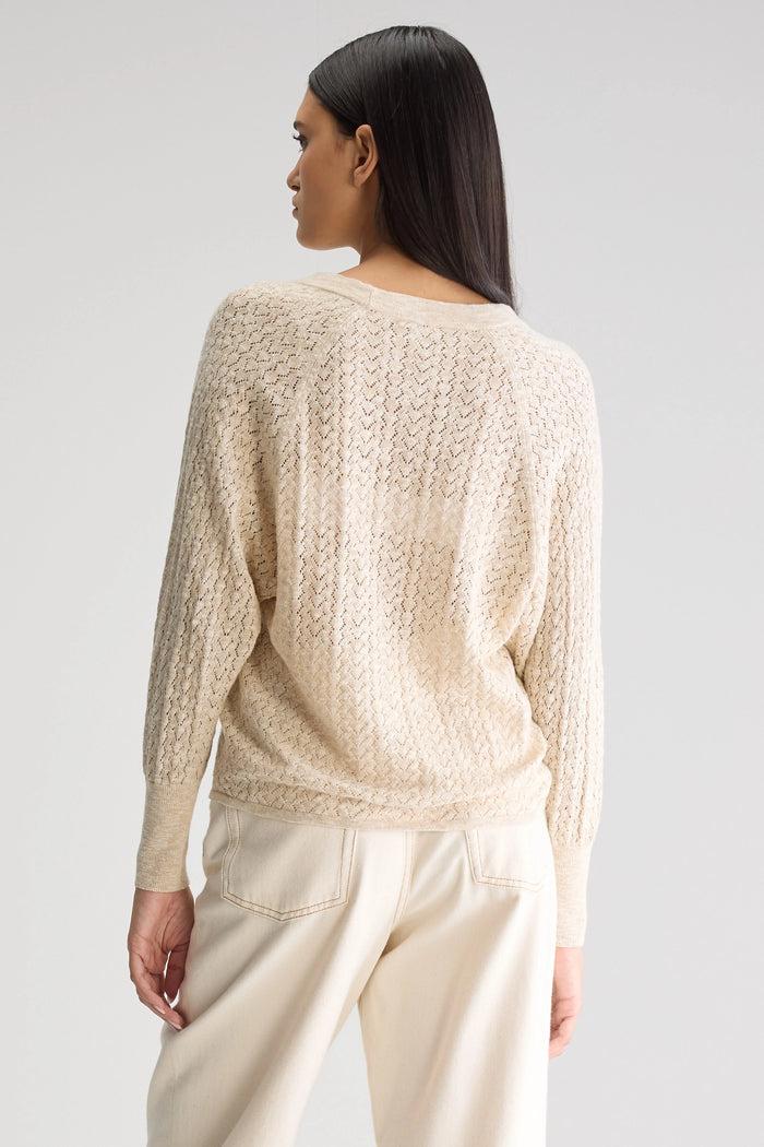 Bellerose Cardigan Beige À Col V Pour Femmes