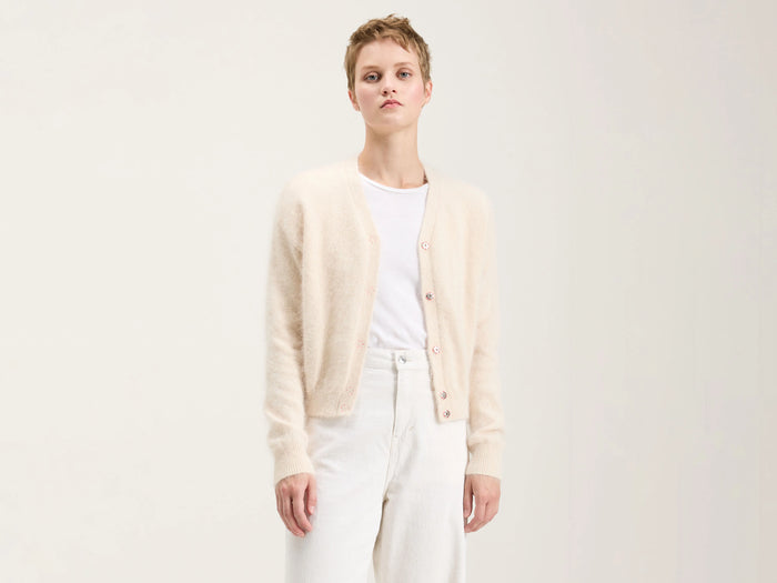 Bellerose Cardigan en angora écru pour femmes