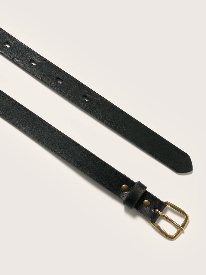 Bellerose Ceinture En Cuir Noir Pour Hommes