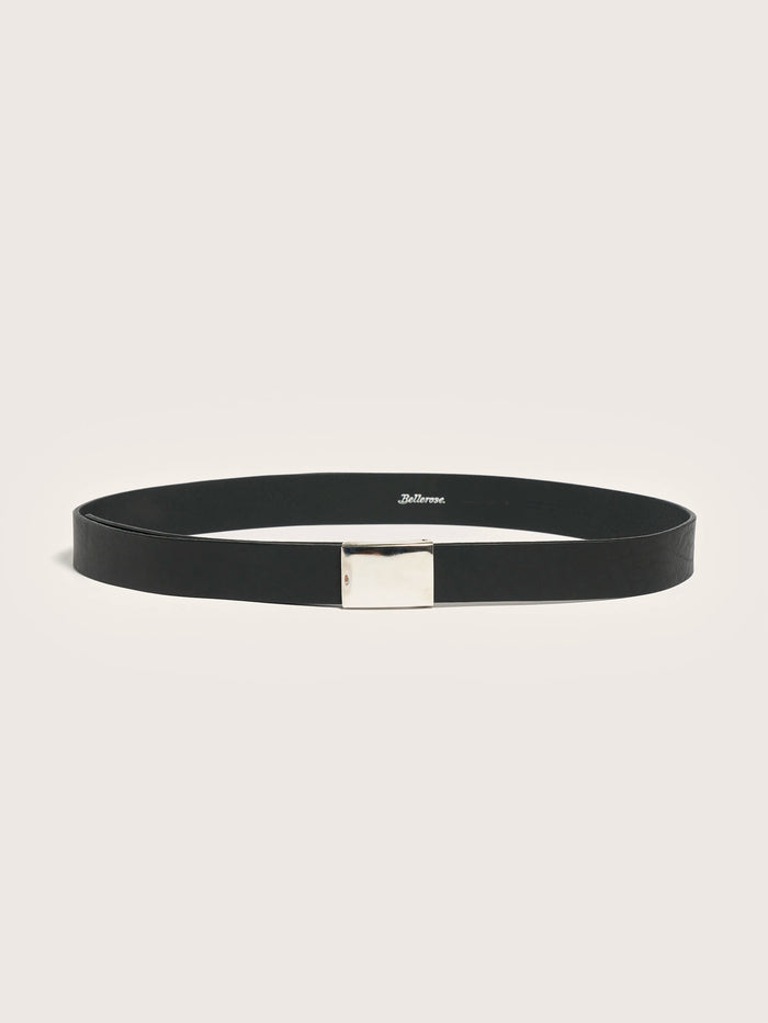 Bellerose Ceinture En Cuir Noir Pour Hommes
