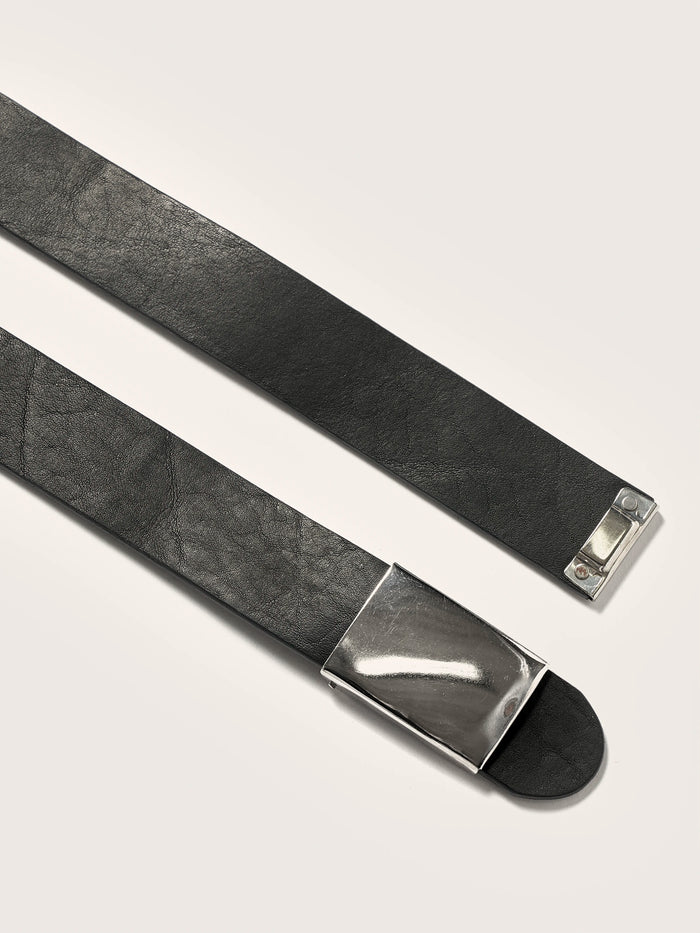 Bellerose Ceinture En Cuir Noir Pour Hommes