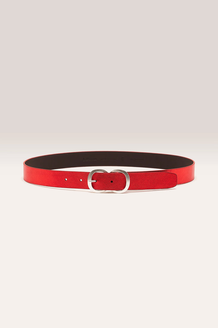 Bellerose Ceinture En Cuir Rouge Pour Femmes