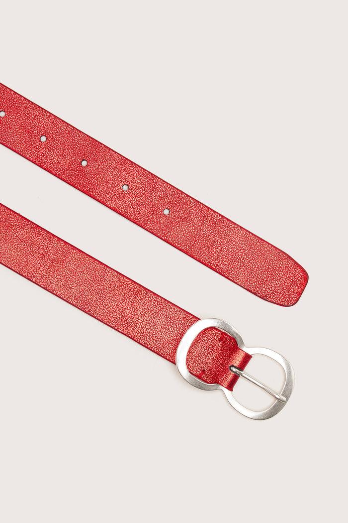 Bellerose Ceinture En Cuir Rouge Pour Femmes