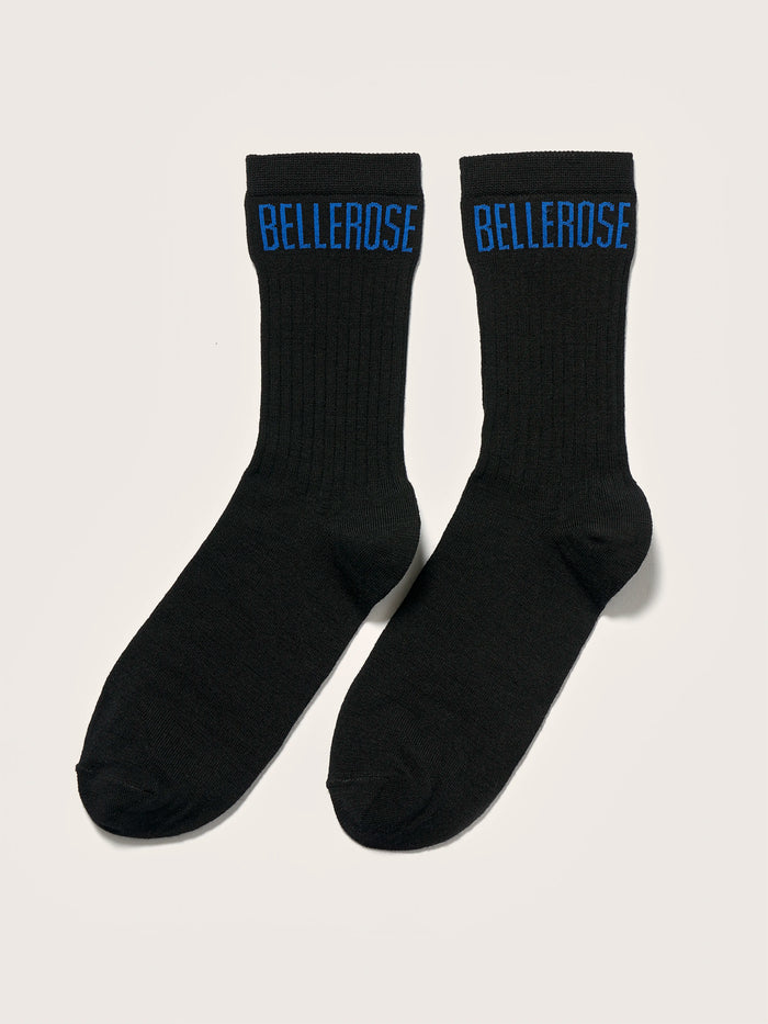 Bellerose Chaussettes à Côtes Noires Pour Hommes