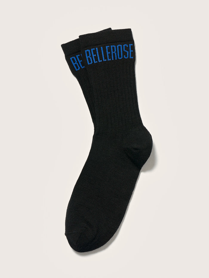 Bellerose Chaussettes à Côtes Noires Pour Hommes