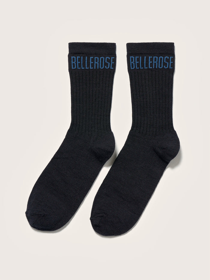 Bellerose Chaussettes Bleues Côtelées Pour Hommes