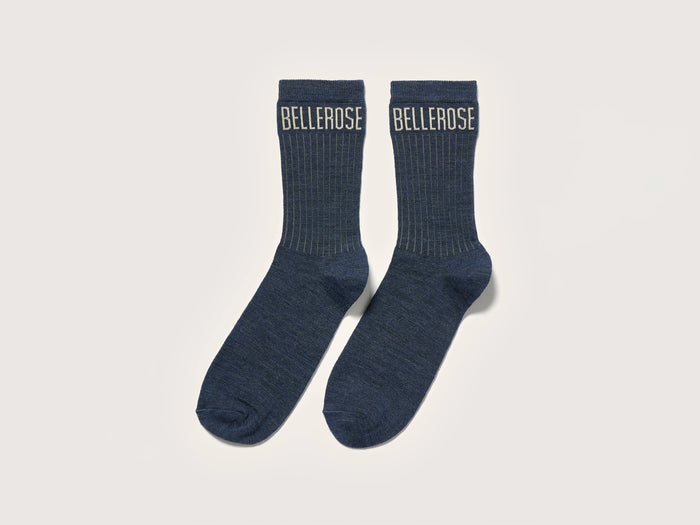 Bellerose Chaussettes bleues côtelées pour hommes