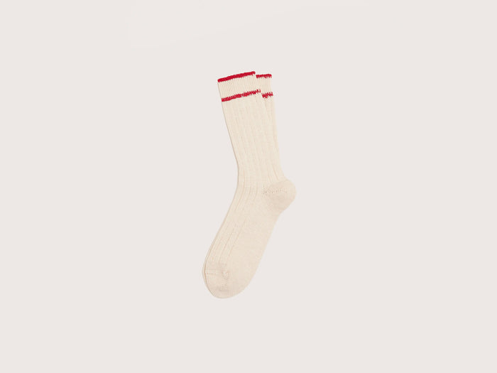 Bellerose Chaussettes côtelées écrues pour homme