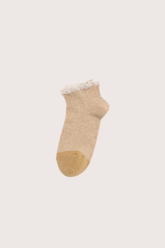 Bellerose Chaussettes Courtes Beige Pour Femmes