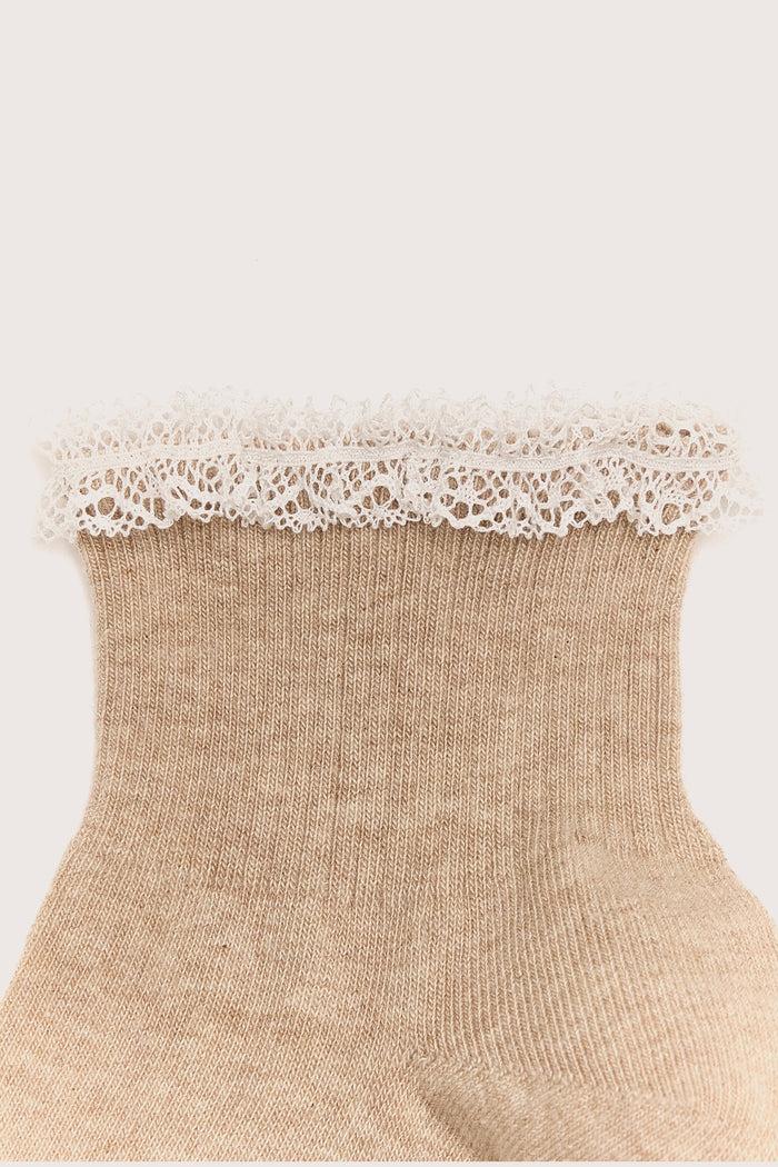 Bellerose Chaussettes Courtes Beige Pour Femmes