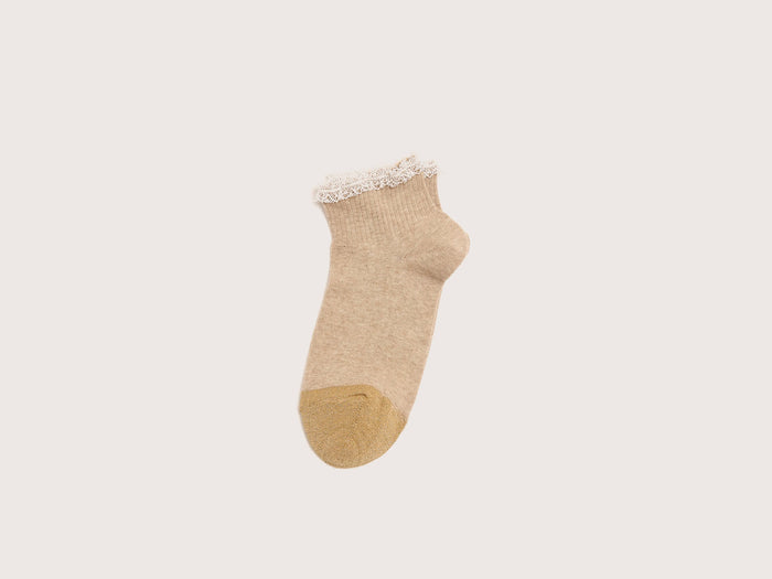 Bellerose Chaussettes Courtes Beige Pour Femmes