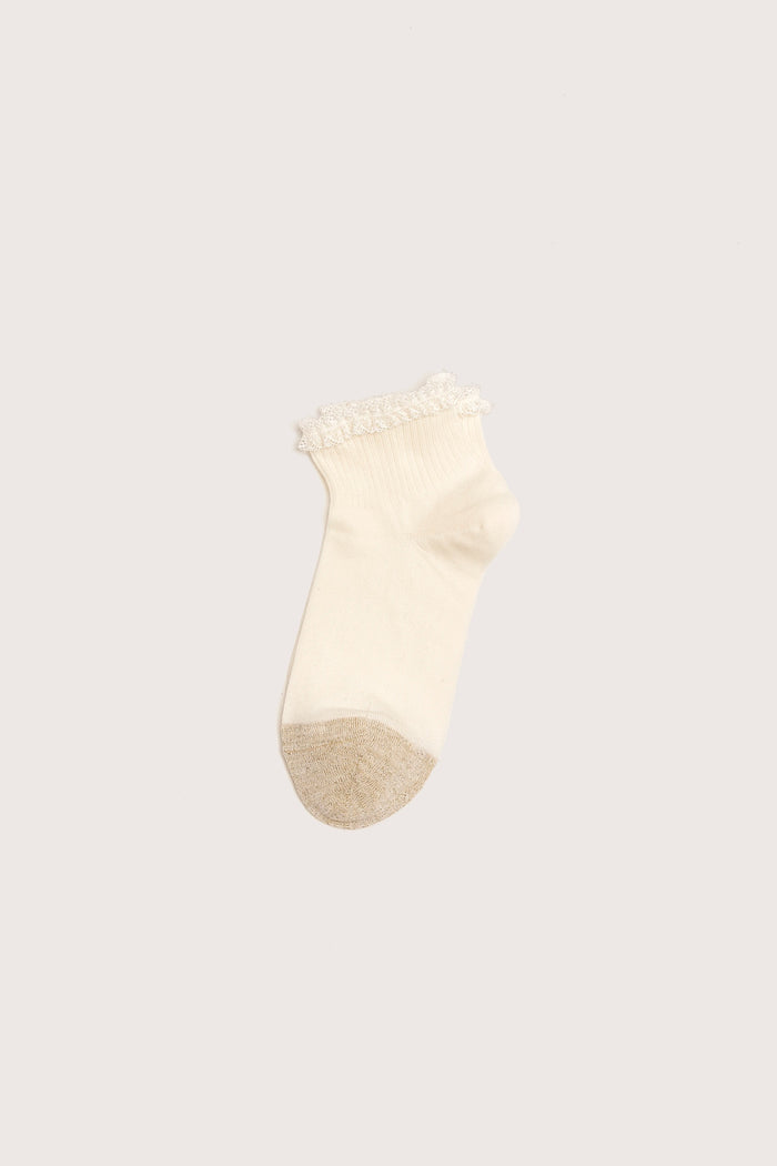 Bellerose Chaussettes Courtes Blanches Pour Femmes