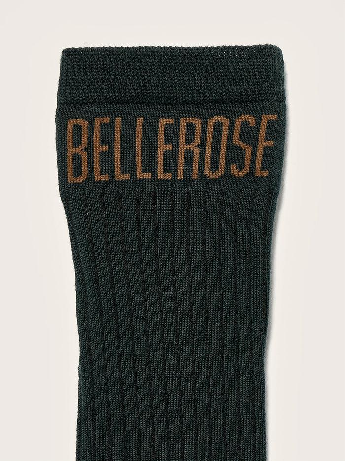 Bellerose Chaussettes Vertes Côtelées Pour Hommes