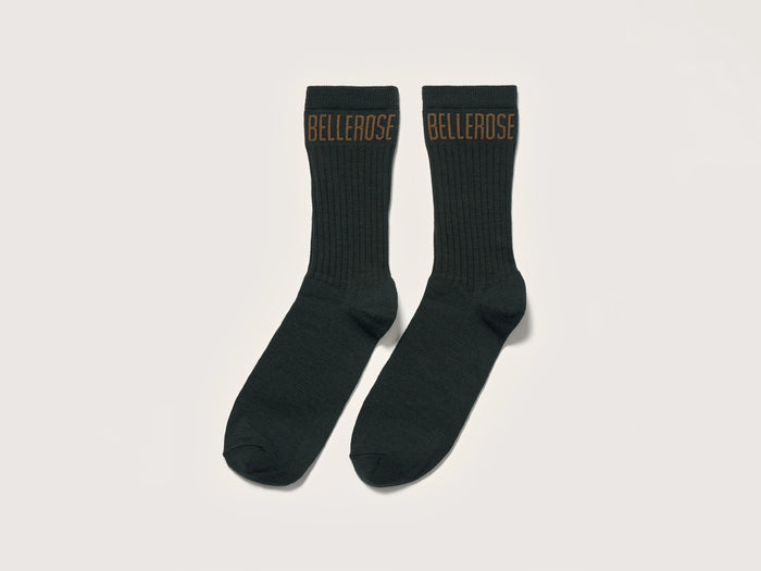 Bellerose Chaussettes vertes côtelées pour hommes