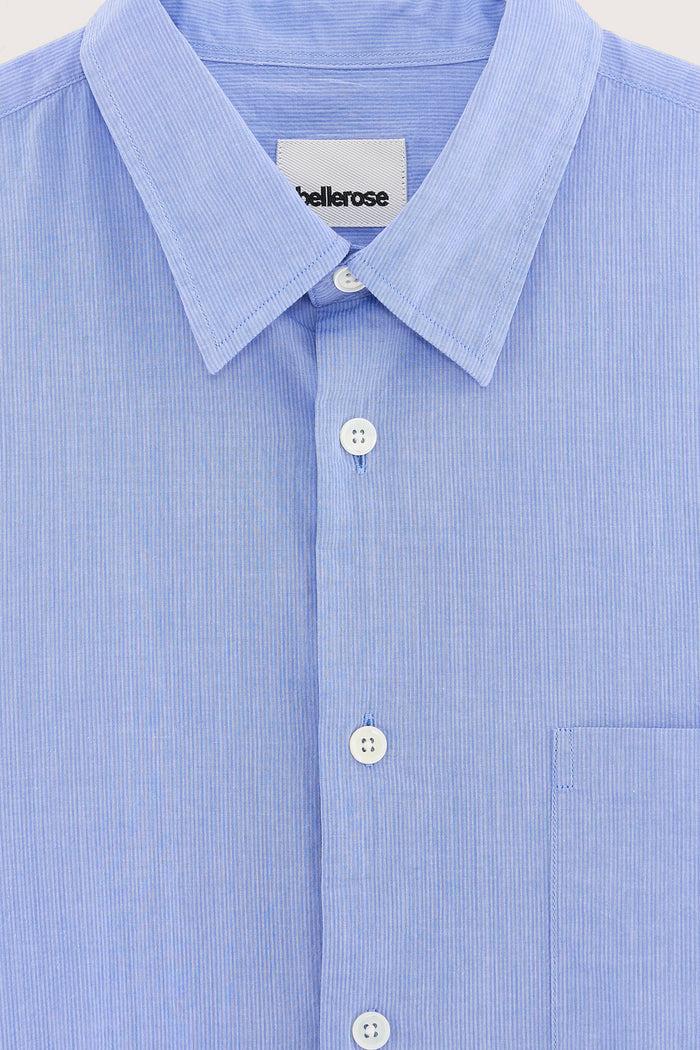 Bellerose Chemise Bleue En Coton Pour Homme