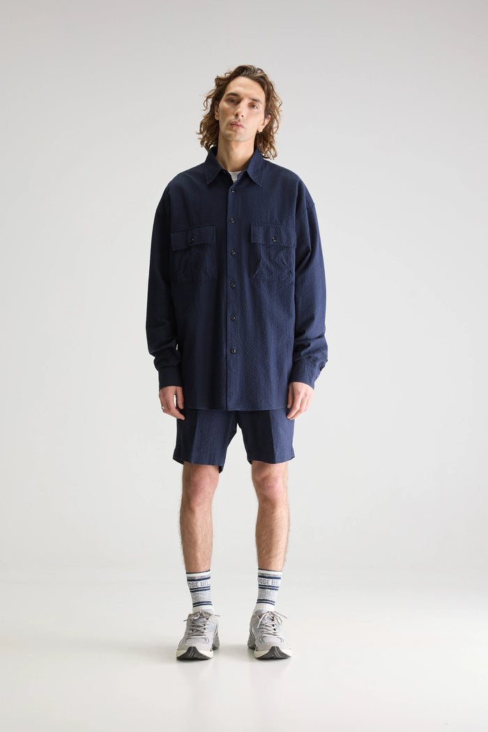 Bellerose Chemise Bleue Oversize Manches Longues