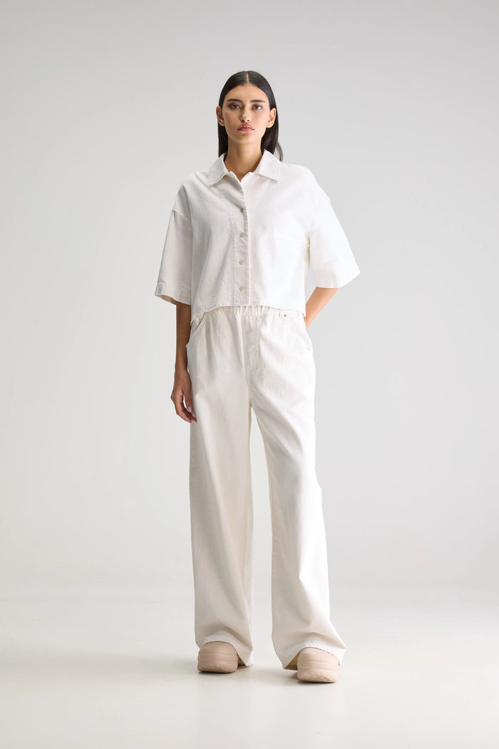 Bellerose Chemise Courte En Denim écru Pour Femmes