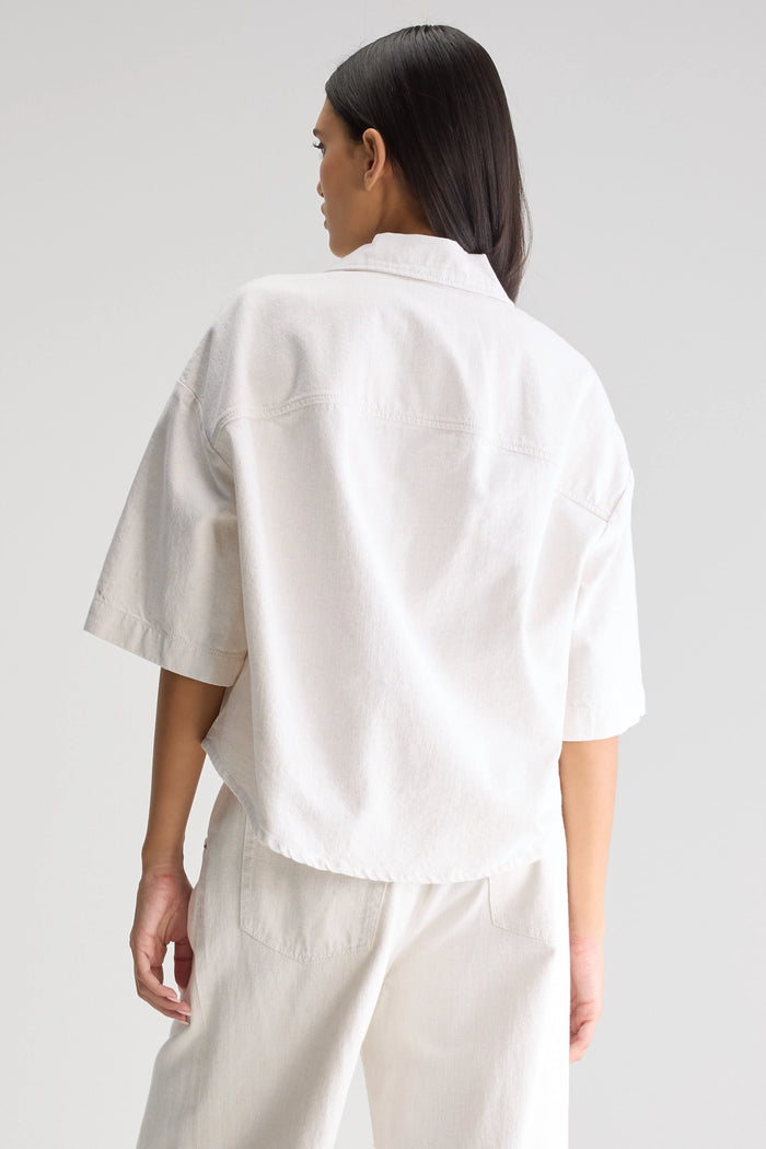 Bellerose Chemise Courte En Denim écru Pour Femmes
