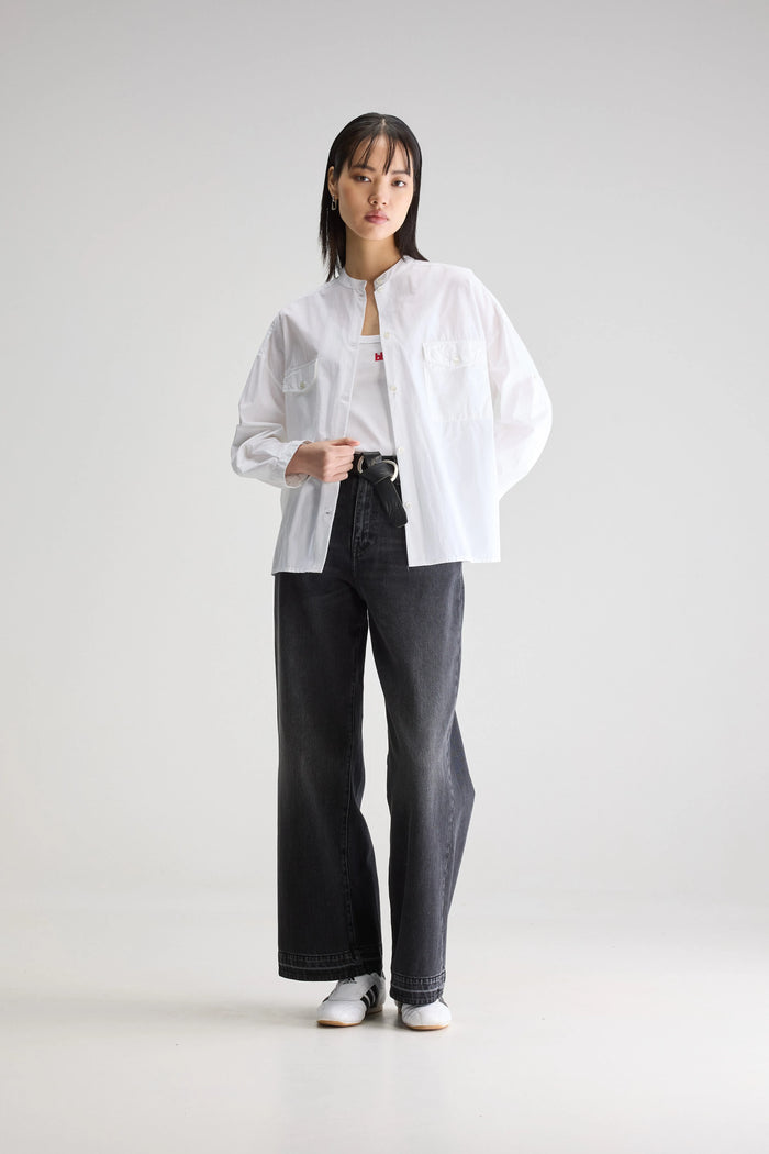 Bellerose Chemise Froissée Blanche Pour Femmes