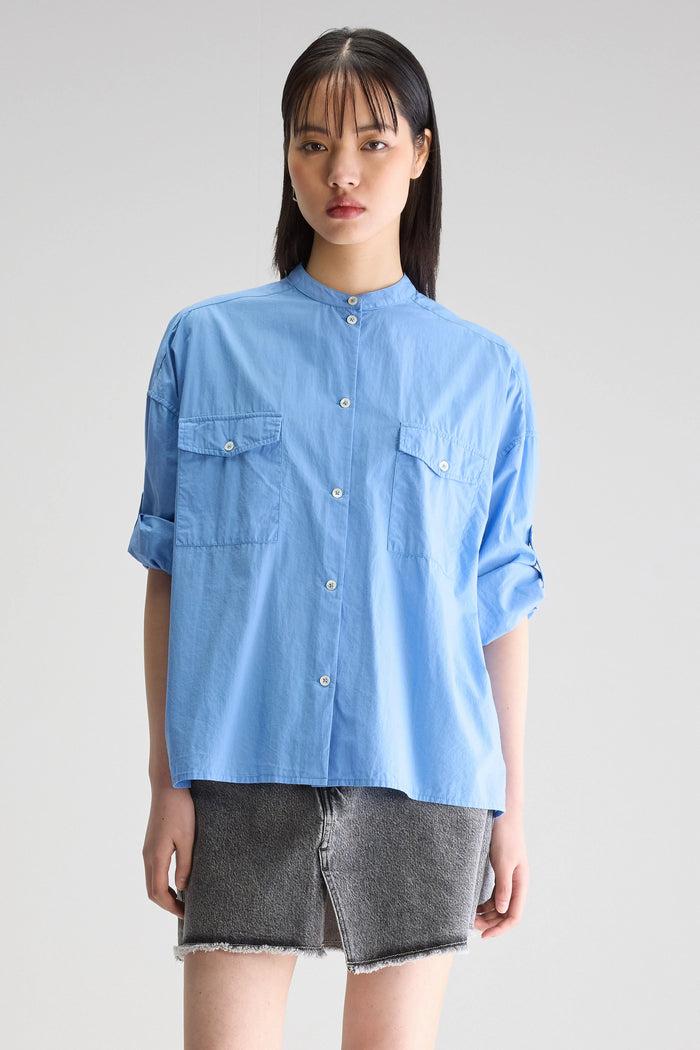 Bellerose Chemise Froissée Bleue Pour Femmes