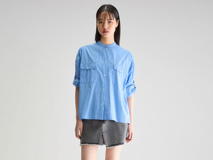 Bellerose Chemise froissée bleue pour femmes