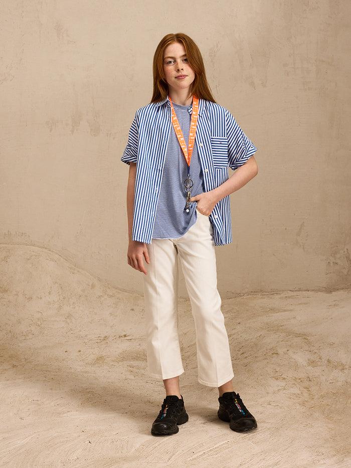 Bellerose Chemise Oversize Rayée Pour Filles