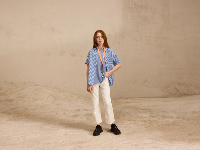 Bellerose Chemise Oversize Rayée Pour Filles