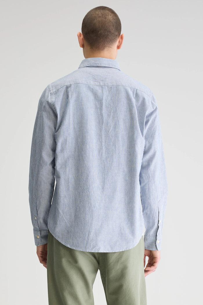 Bellerose Chemise Rayée Indigo Pour Homme