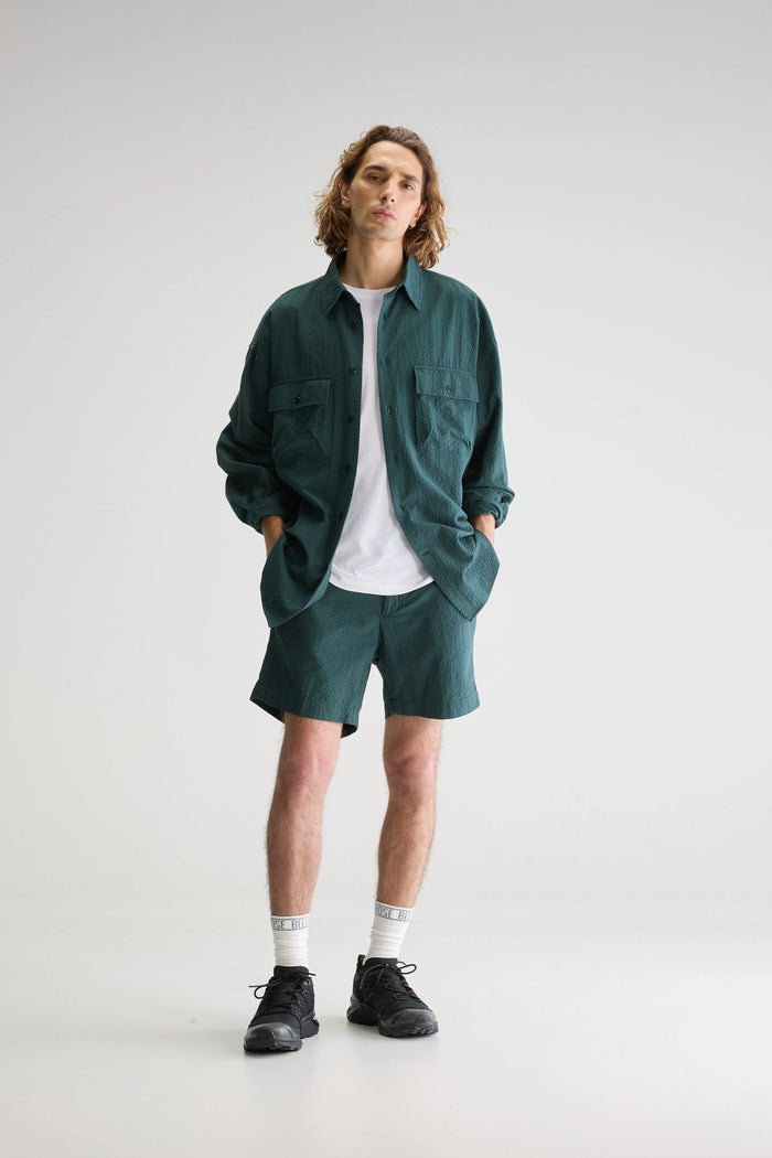 Bellerose Chemise Verte Oversize Manches Longues