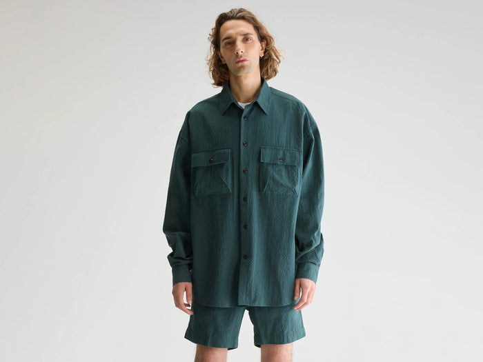 Bellerose Chemise verte oversize manches longues