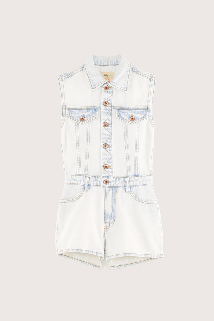 Bellerose Combinaison Courte En Jean Pour Filles