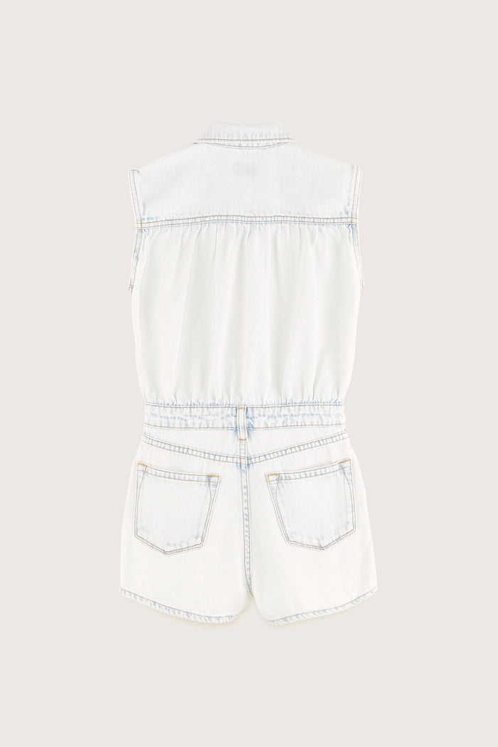 Bellerose Combinaison Courte En Jean Pour Filles