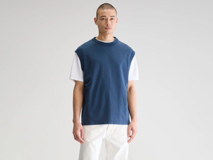 Bellerose Débardeur col rond bleu pour homme