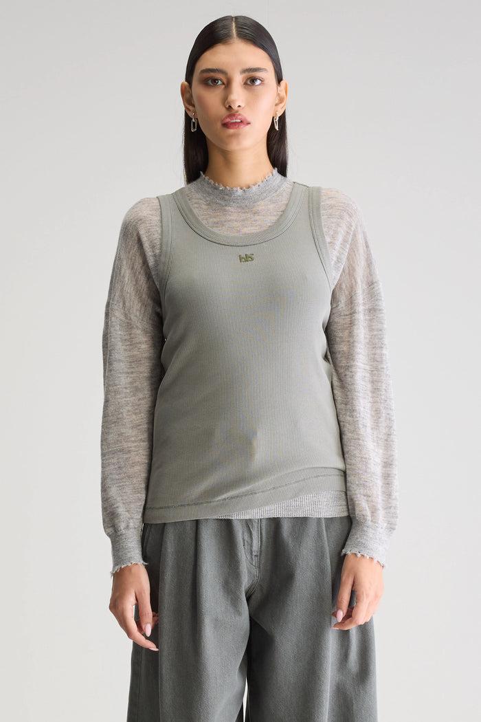 Bellerose Débardeur Slim Vert-Gris Pour Femmes