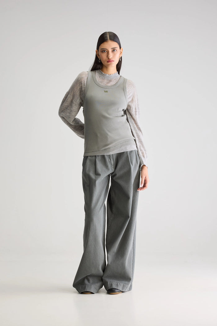 Bellerose Débardeur Slim Vert-Gris Pour Femmes
