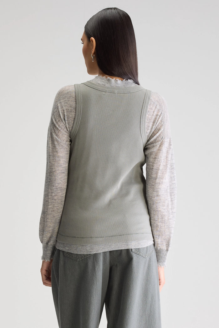 Bellerose Débardeur Slim Vert-Gris Pour Femmes