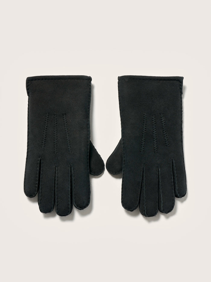 Bellerose Gants En Cuir Noir Pour Hommes
