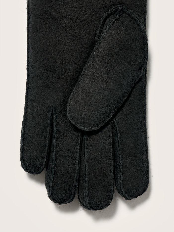 Bellerose Gants En Cuir Noir Pour Hommes