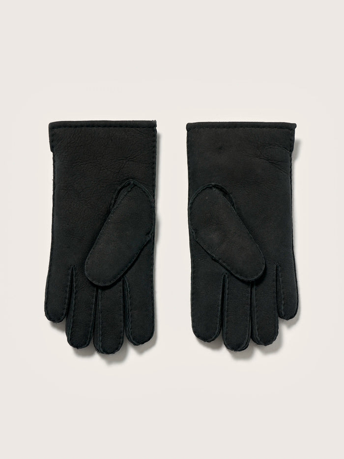 Bellerose Gants En Cuir Noir Pour Hommes